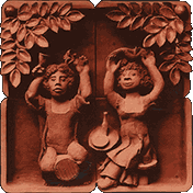 Керамическая композиция для интерьера ресторана "Северный".