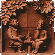 Керамическая композиция для интерьера ресторана "Северный".