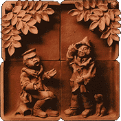 Керамическая композиция для интерьера ресторана "Северный".