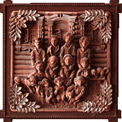 Керамическая композиция "Под крышей дома cвоего ". 1984г. 